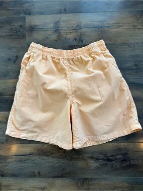Vintage Regton USA Cotton Shorts Peach Elastic Waist 90s Casual L
